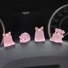 Lovely Pigs Car Ornament Pigs Miniature Figurine Center Console Decoration for Car Interior Room Desktop Decors