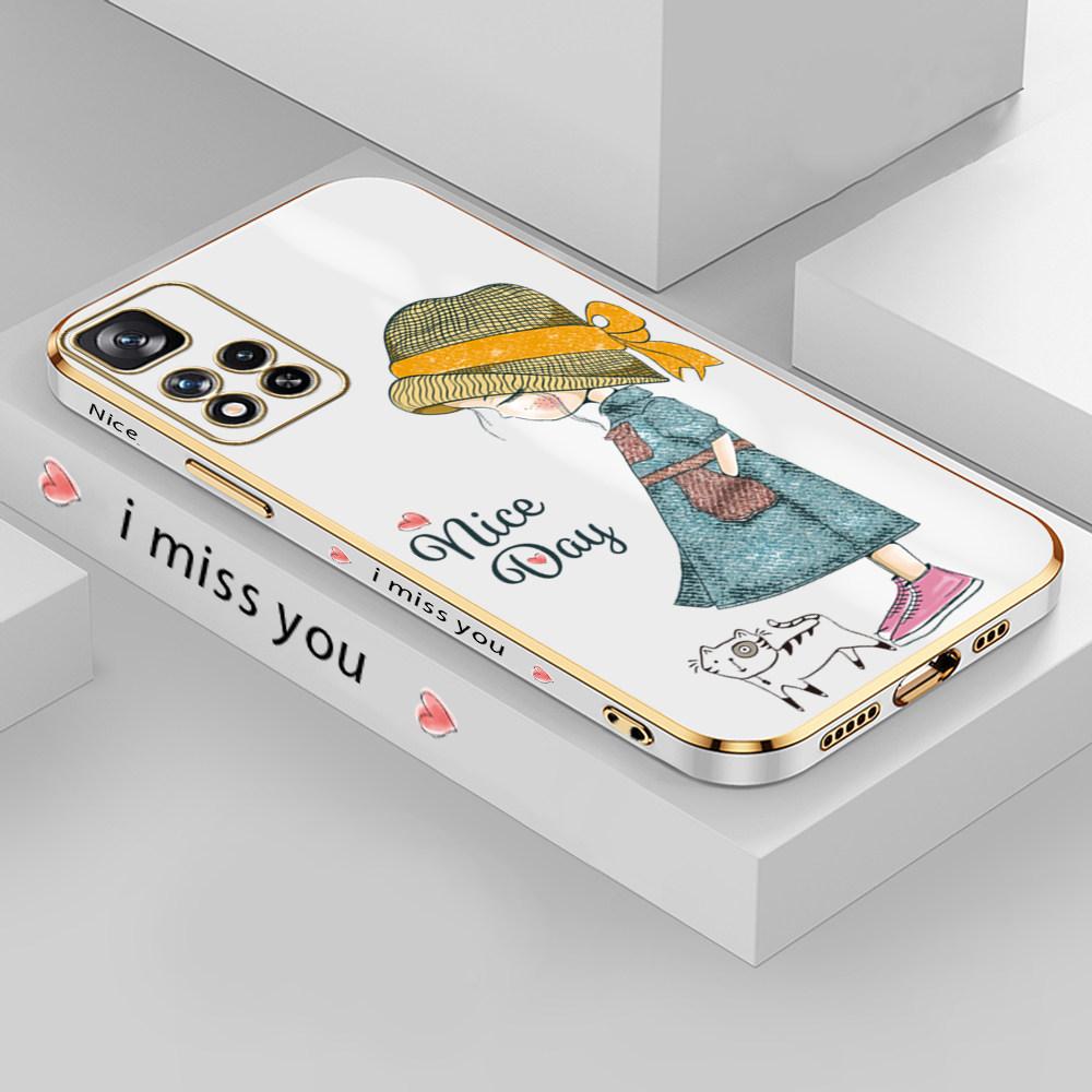 Для Redmi Note 13 Pro 12 Pro 12S 11 Pro 11S 10S OPPO A38 A77s A96 Realme C33 C65 OnePlus Lovely Girl Design мягкий чехол для телефона TPU