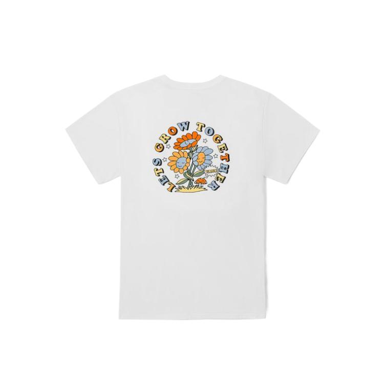 Vans Удобная Мягкая Дышащая Приятная к коже Футболка с коротким рукавом обычного кроя Женские топы Белая VN0A7YHEWHT