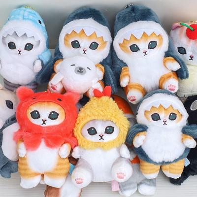 Мультфильм милая акула жареные креветки кошка плюшевая кукла кулон подвеска пакет кулон подарки