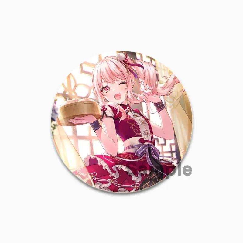 32/44/58 мм Акияма Мизуки мультфильм милые броши ручной работы круглый пластиковый значок аниме ювелирные изделия эмалированные булавки для рюкзака одежда шляпа