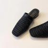 Woven Hollow Bag Head Half Slippers Women's 2025 New Summer Wear Fashion Versatile One-pedal Muller Cool Slippers