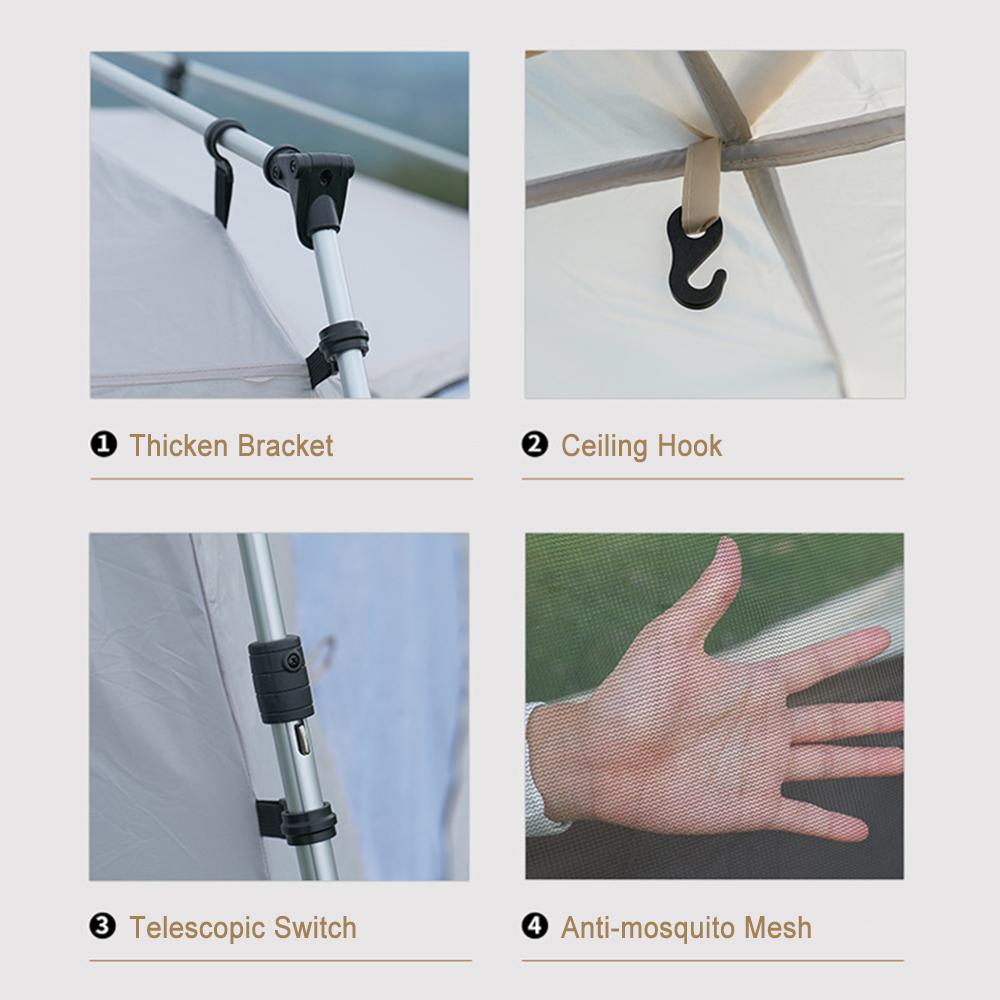 Double Layer Waterproof Camping Tent Two Door Portable Automatic Setup Tent for Camping Hiking