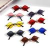 Trendy Small UV Protection Film Metal Men's Shades Sun Glasses Women's Sunglasses Diamond Shape