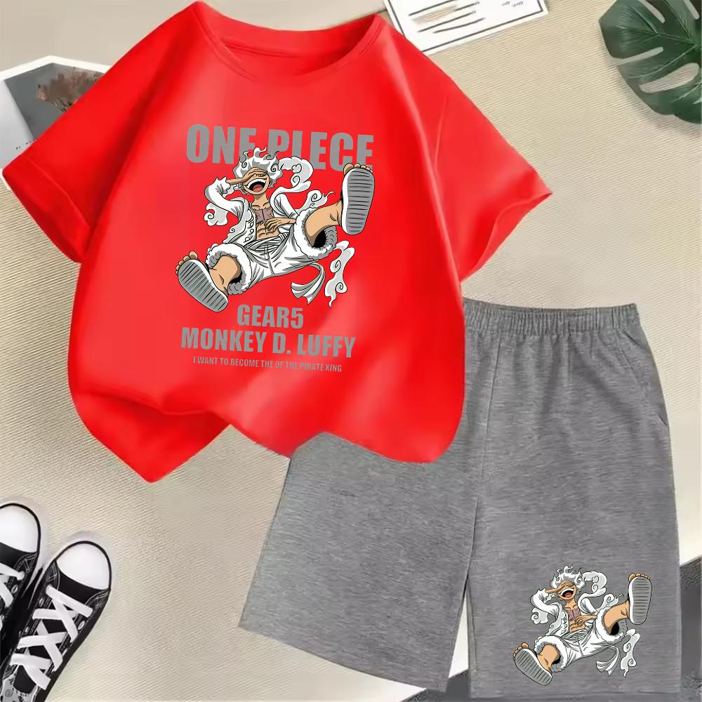 Boys Girls Tracksuit Summer New Cotton Kids T-Shirt Set One Piece Children Shorts Sport Casual School Outdoor