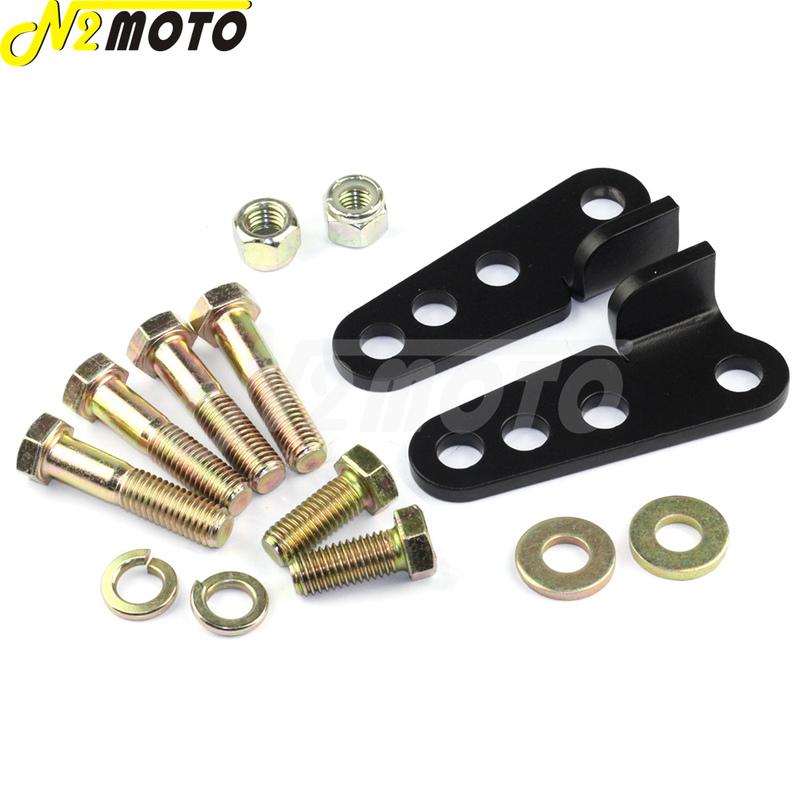 Black 1-3" Motorcycle Adjustable Lowering Kit Passenger Rear Shock Mount For Harley Touring Electra Road Street Glide 2002-2012