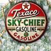 Texaco Chief Круглая металлическая жестяная вывеска 12 дюймов Всепогодный Винтажный Декор для Гаража Мужской Комнаты Бара Стены