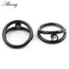 Alisouy 1pc Two Layers Zircon CZ Cartilage Earrings Stainless Steel Hinged Piercing Septum Clicker Nose Rings Hoop Segment Rings