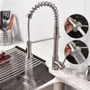 Вращение на 360 градусов Однорычажный Сливной кран Матовый никель Выдвижные кухонные смесители Пружинный Торнейра Смеситель для воды Установка на столешницу Новый