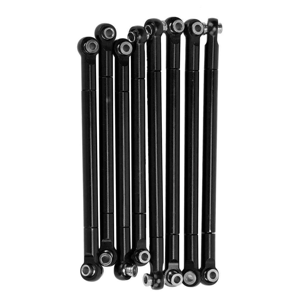 8PCS Metal Full Car Tie Rod Tie Lever Link Pull Rod for MN86 Series Model Upgrade RC CarBlack