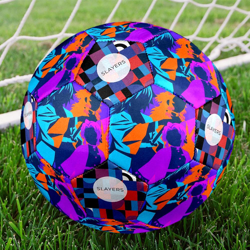 1pc Demon Slayer Kimetsu no Yaiba Soccer Ball Size 5 Indoor Soccer Ball Fashion Colorful Backyard Game - Great For Sports Fans Gift HE33