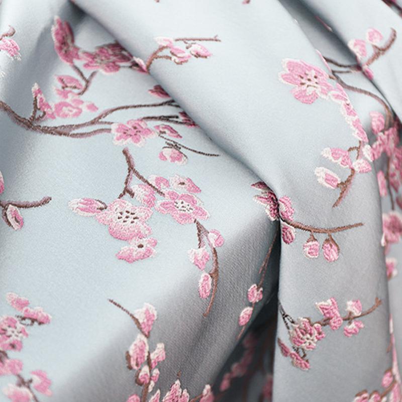 100*145 см шелковая атласная парчовая ткань роскошный жаккард ретро китайский стиль цветочная вышивка ткань сделай сам чонсам кимоно одежда