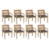 Day and Night - Day and Night Batavia Chairs 8 Units Solid Teak Wood with Cushions