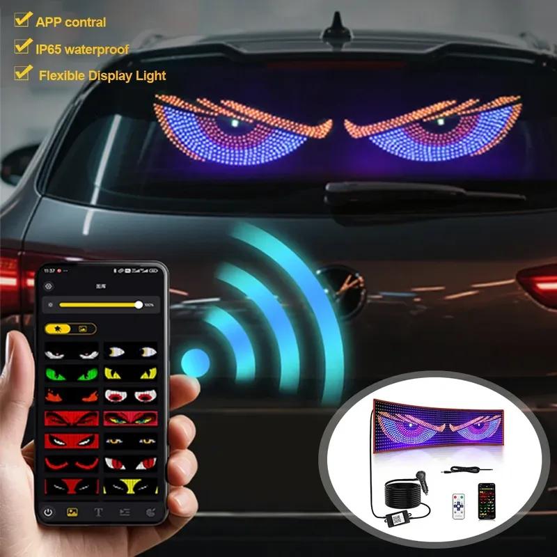 Глаза Дьявола Грузовик Автомобиль RGB Светодиодная Пиксельная Панель Свет Управление через Приложение Мягкий Складной Окружающий Свет DIY Программируемый Гибкий Дисплей Свет