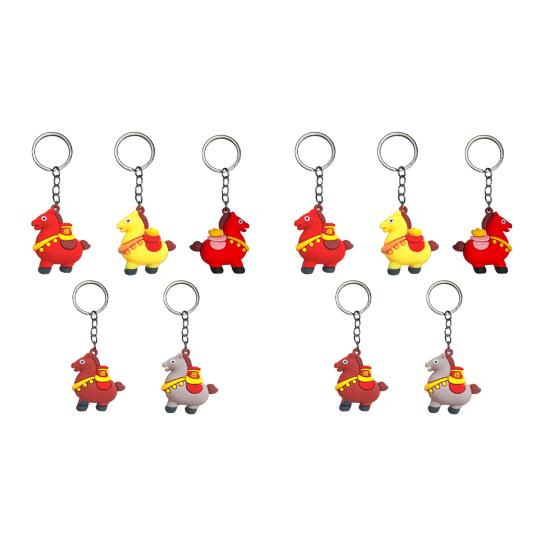 Yousheng 5/10 шт. Набор брелоков Год Лошади 2026 Китайский зодиак Счастливые талисманы Благоприятное культурное значение Брелок