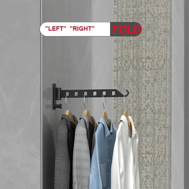 UNTIOR Retractable Cloth Drying Rack Collapsible Cloth Hanger Aluminum Wall Mount Indoor Space Saving Home Laundry Drying Rack