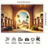 Vibrant view of Egyptian pyramid arches with polyester background fabric, suitable for family gatherings, weddings, birthdays