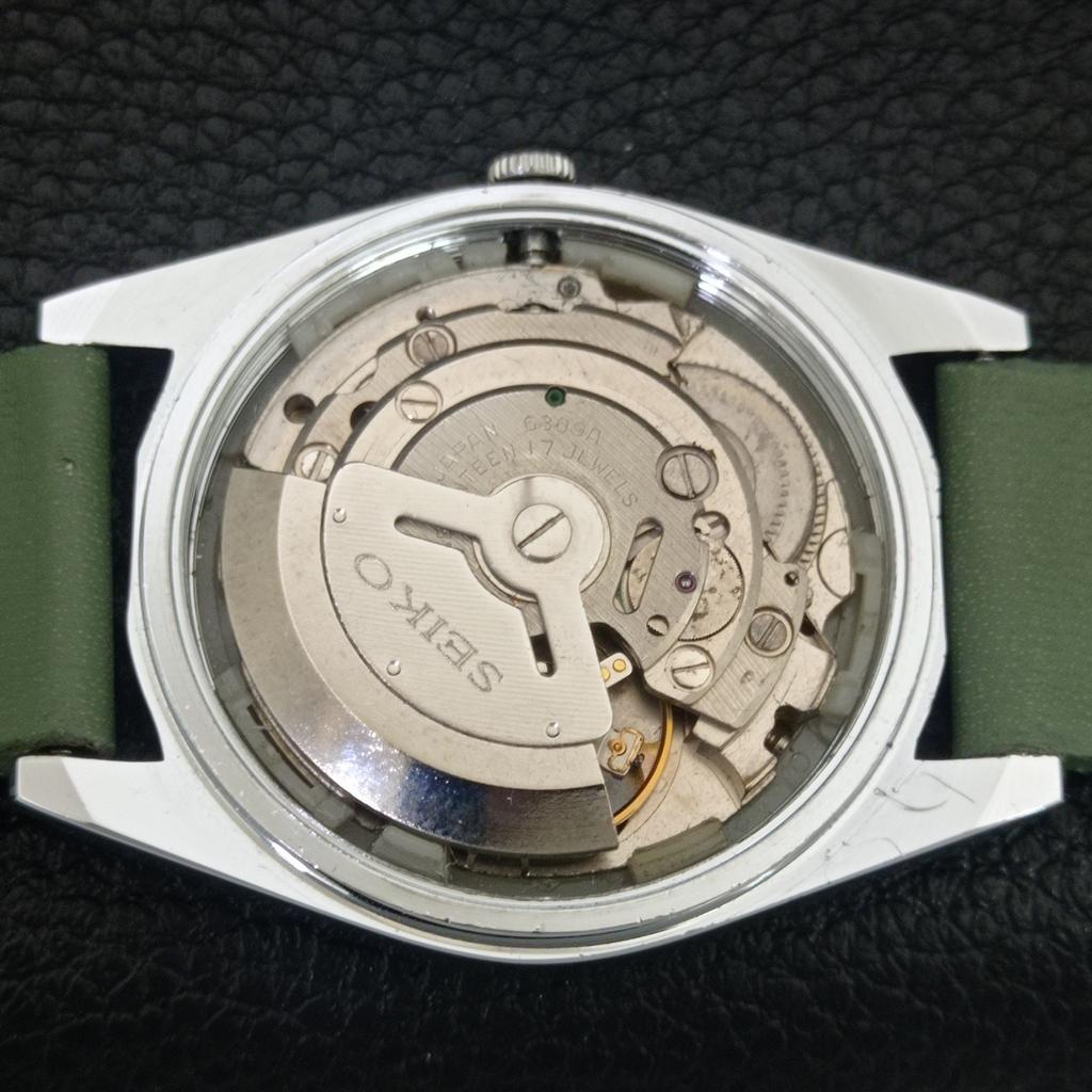 AUTOMATIC VINTAGE REFURBISHED SEIKO 6309A JAPAN MENS GREEN DIAL WATCH a442554-1