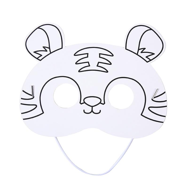 8Pcs Cartoon Animal Painting Mask DIY Graffiti Educational Toys for Kids Birthday Party Favors Kindergarten Prize Pinata Fillers