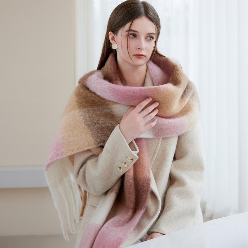 Scarf Warm Scarf Large Shawl Plaid Plaid