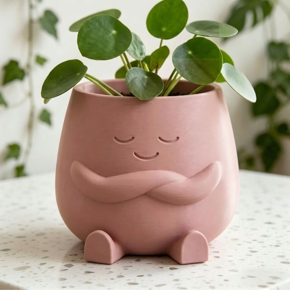 Stylish Design Head Planter Mini Size Desktop Decoration Landscape Plant Pot Home Decor