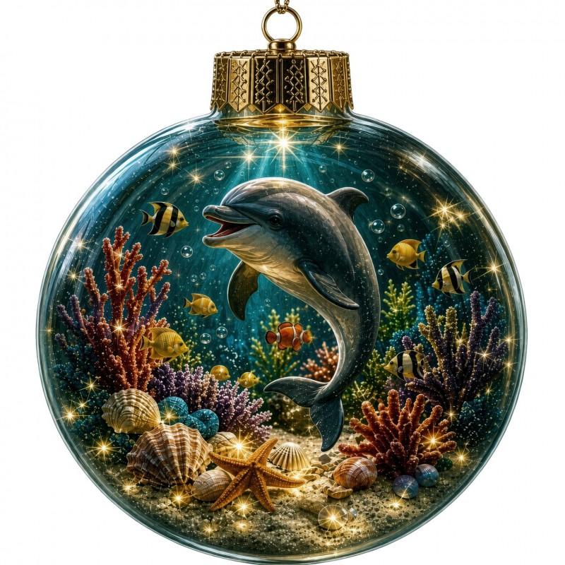 3D Crystal Christmas Ornament Ball Tree Hanging Decor - Acrylic Holiday Party Accessory Semi-Handmade US Style