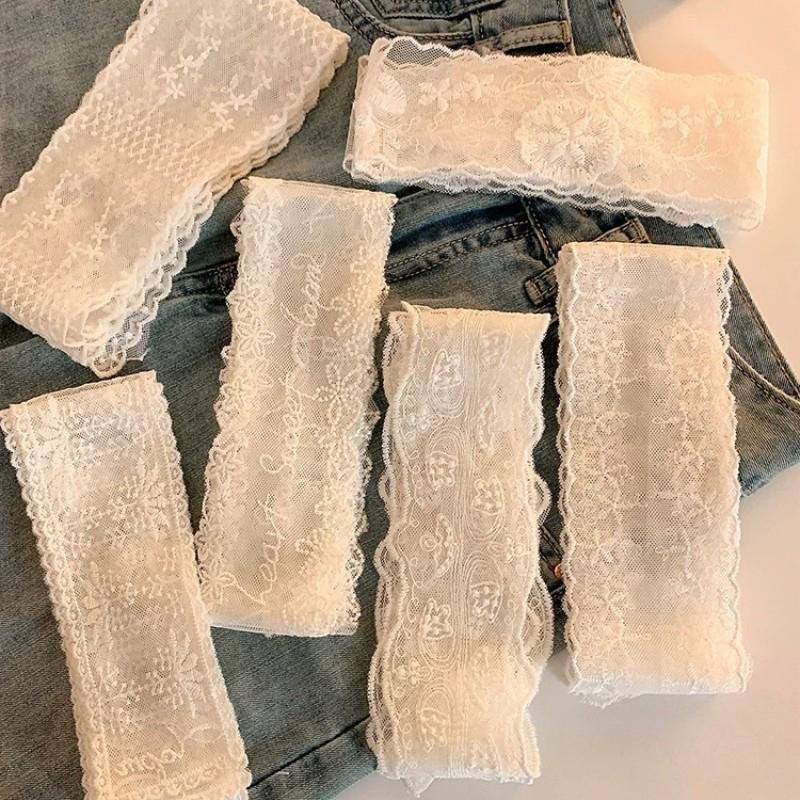 Y2K Long Lace Waistband Bow Floral Lace Waist Belt Tie Up Thin Dress Jeans Belt Summer