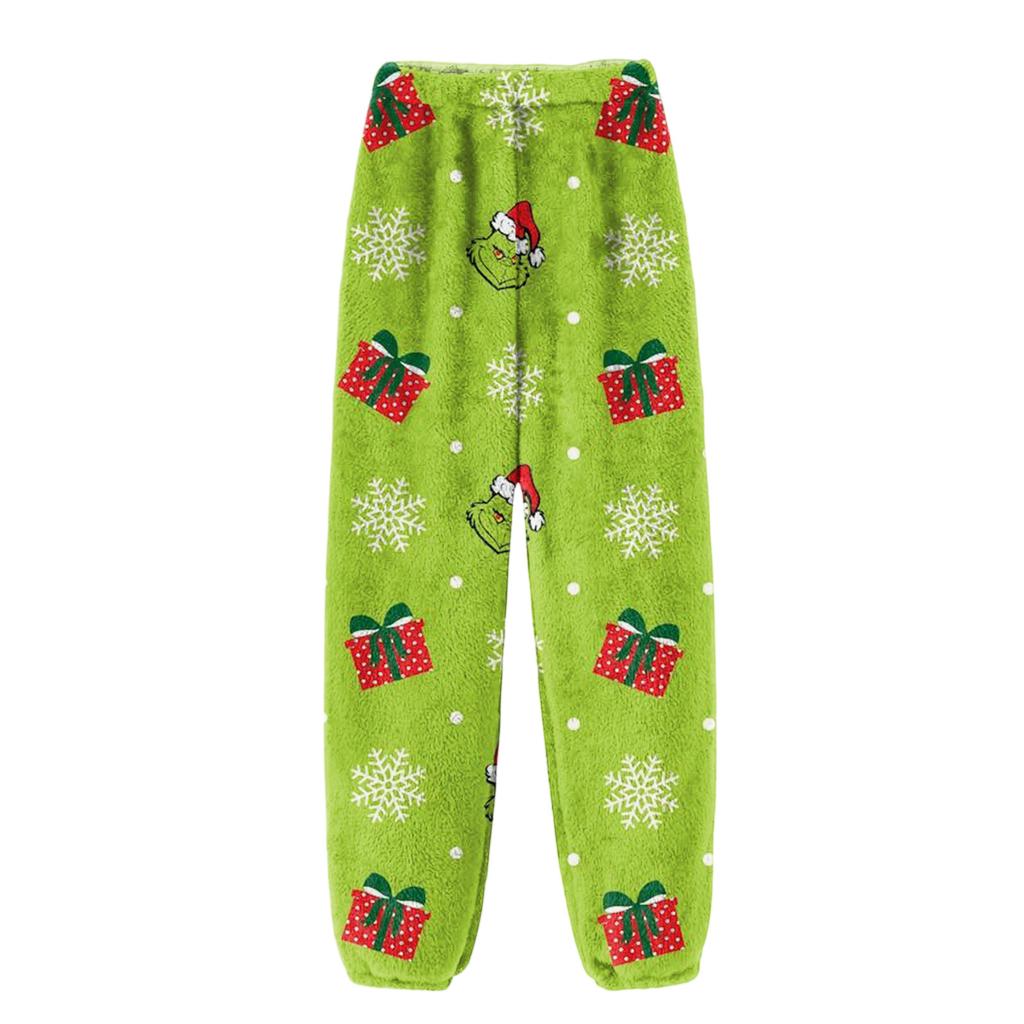 Women's Solid Color Trousers With Cuffs Casual Pants And Pajama Pants