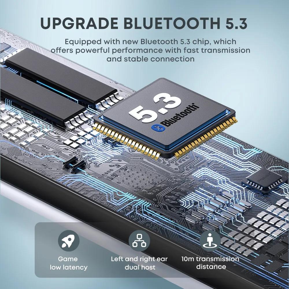 Беспроводные наушники Langsdom Theta BT 5.3, двухрежимные наушники для игр или музыки