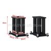 2Pcs 20-80cm Speaker Stand 5x5CM Steel Column Audio Stand Tray Bracket For DJ Bookshelf Speakers Satellite Surround Sound System