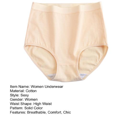 Women'S Cotton Underwear High Waisted Tummy Control Full Coverage Panties