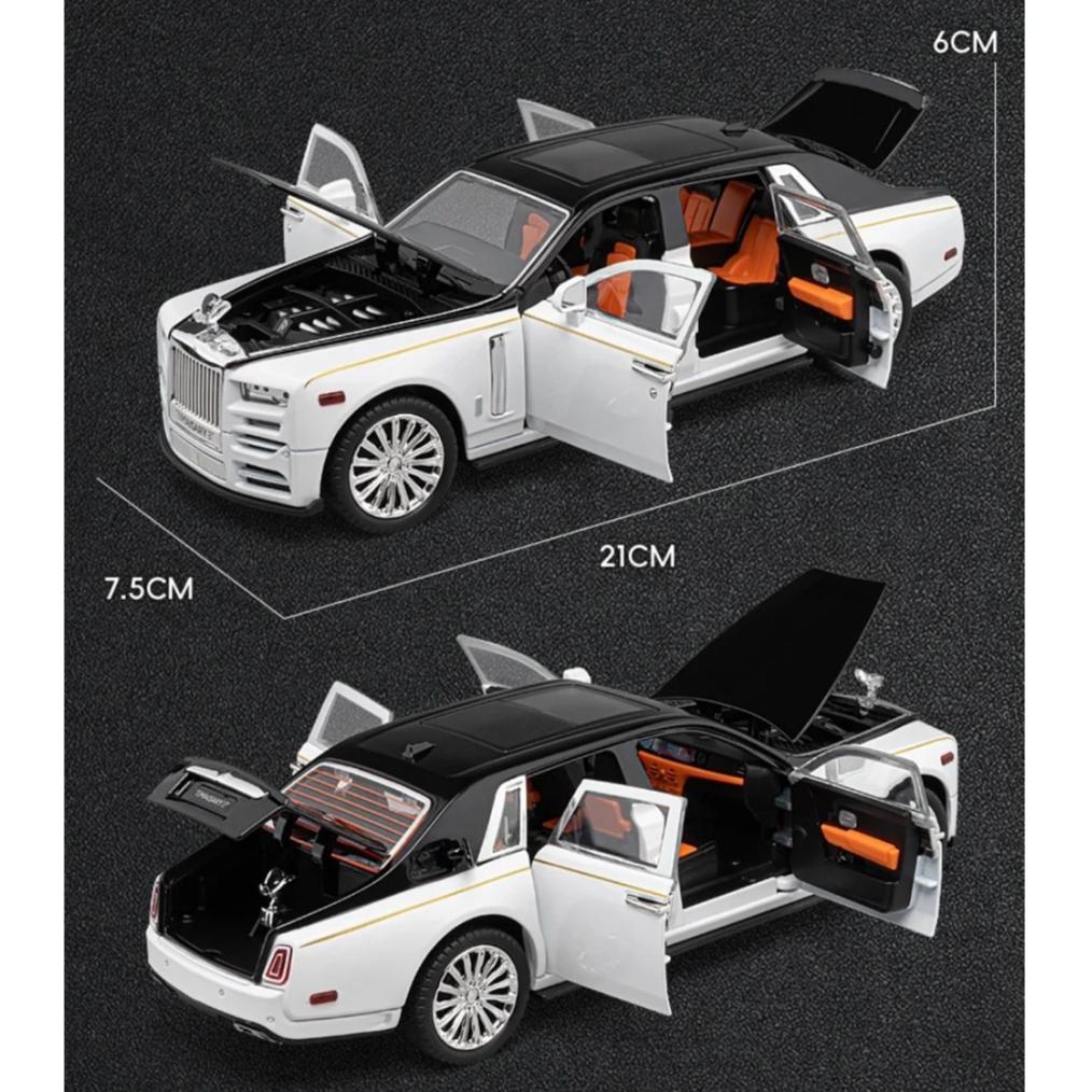 Масштаб 1/22 Rolls Phantom Модель автомобиля из сплава Diecasts Металлические транспортные средства Собирайте имитационные украшения Звуковые и световые подарки для детей