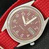 USED VINTAGE SEIKO 5 AUTOMATIC 7009A JAPAN MENS D/D RED WATCH 621e-a415927-2 SKU621e-a415927