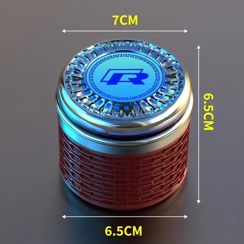 Portable Car Ashtray With LED Light Cigarette Ash Holders Cup For VW GTI Polo Golf Passat Tiguan Arteon Touareg Taigo Jetta CC