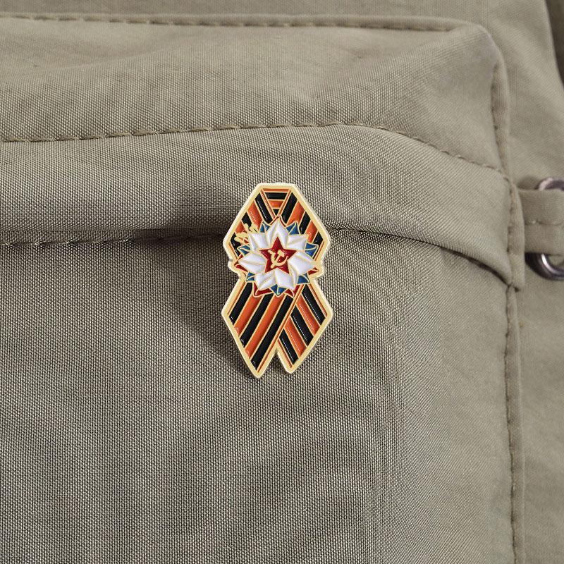 1 шт. Универсальная булавка для рюкзака из цинкового сплава, Ретро-брошь из металла, Брошь с русской тканевой отделкой, В русском стиле