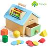 Montessori 4-in-1 Wooden Educational Toy: Coin Drop & Ball Box for Early Childhood Learning