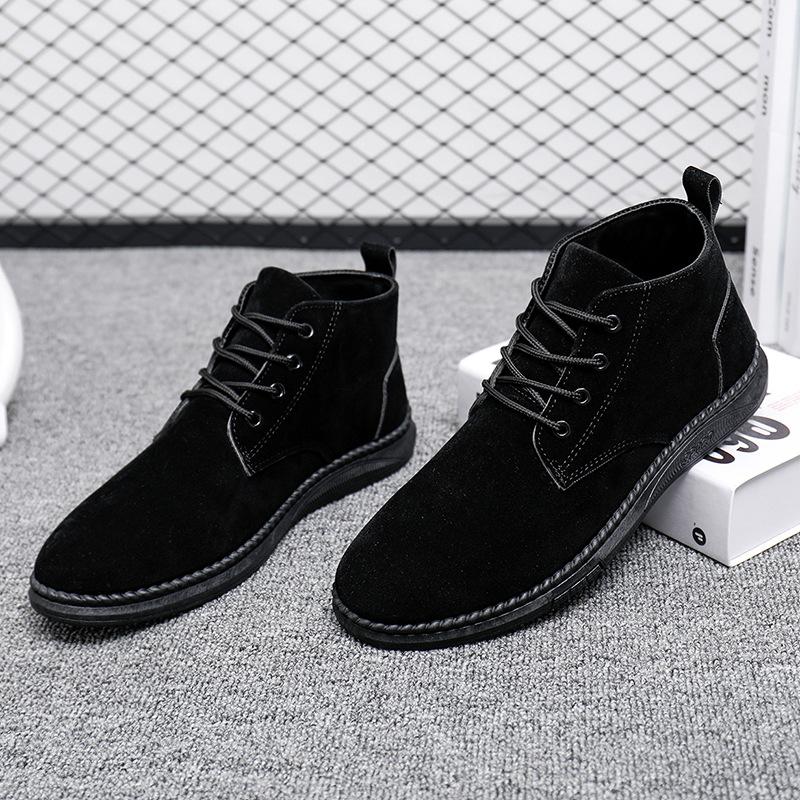 Men's Spring and Autumn Four Seasons Models Breathable High Top Men's Shoes Casual Business Flat Shoes