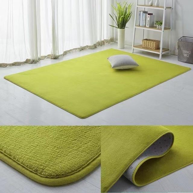 Простой толстый коралловый бархатный ковер, современный ковер для гостиной, современный ковер для спальни, прикроватный коврик с татами, коврик для ползания, украшение для дома
