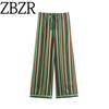 Zbzr Spring New Women Clothes Western Style Fashion Temperament Stripe Pajamas Style Pants 8399021 330