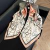 Retro 91 square scarf twill silk printing Korean version girls silk scarf summer and autumn imitation silk decorative gift scarf