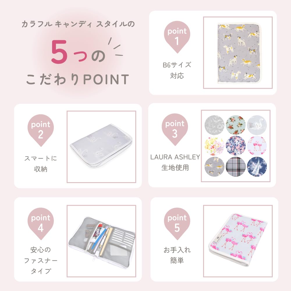 LAURA ASHLEY Чехол-блокнот для мамы и ребенка для девочек, многофункциональный, популярный, на молнии, для двоих, милый, садовый, красочный, в стиле конфет, B2807000 Ena’s