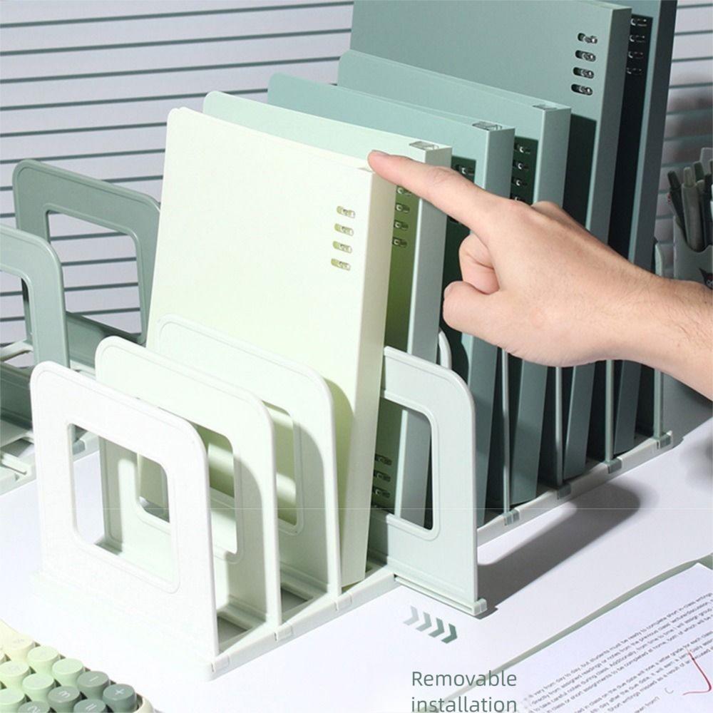 Dividers Detachable Bookends Non-slip Vertical Book Holder Portable File Storage Bookshelf Bedroom