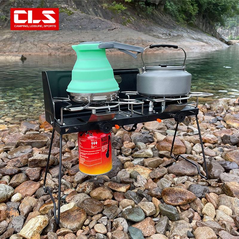 CLS Портативная складная газовая походная плита с двумя конфорками