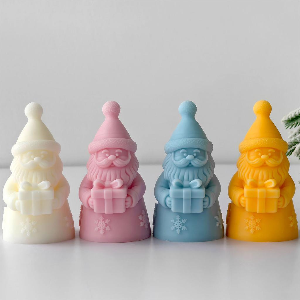 Santa Clause Candle Silicone Mold Multipurpose Silicone Mould for Making Candle Soap Holiday Decoration Epoxy Resin