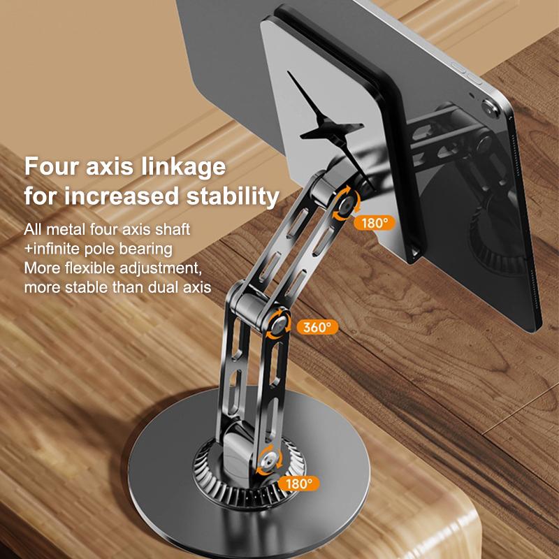 Вращение на 360 градусов Алюминиевый сплав Складная настольная подставка для телефона Настольный ленивый держатель для планшета Подставка-крепление для iPhone iPad Xiaomi Samsung