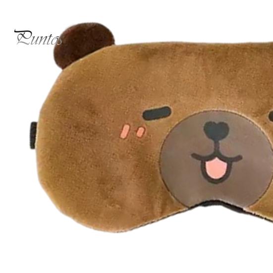 Капибара светонепроницаемый чехол для глаз с эластичной лентой плюшевый мультяшный зверь компресс на глаза для мужчин и женщин путешествия сон затемняющий чехол для глаз