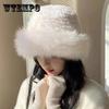 Women's Fall Winter Plush Mongolian Hat, Warm Coldproof Hat, Casual Versatile Faux Fur Basin Hat