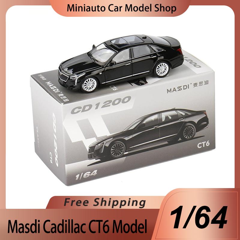 cugpwl1 New In Stock Masdi 1:64 Cadillac Ct6 Alloy Miniature Diecast Model Cadillac Sedan Car Collection Ornaments Custom Toys Kids Gift