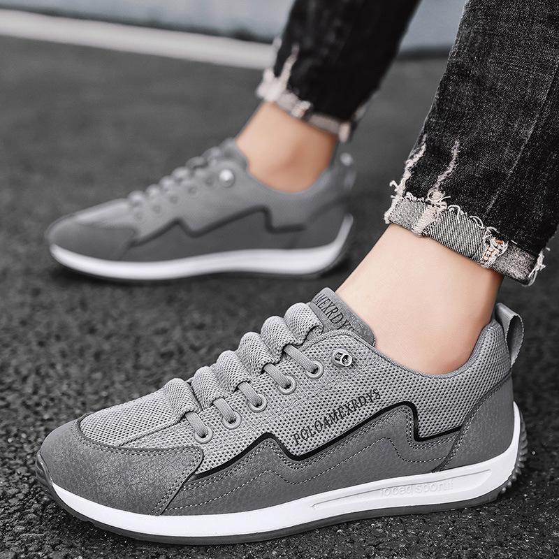 Мужские повседневные кроссовки летние на толстой подошве сетчатые дышащие теннисные туфли противоскользящие износостойкие беговые кроссовки De Hombre