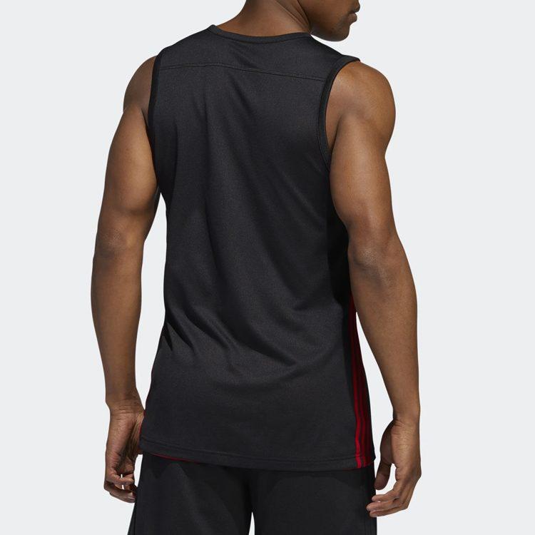 adidas Майки мужские Черные Красные С круглым вырезом Умеренные Другие DY6588